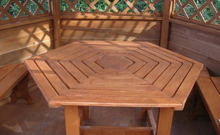  деревянный стол для беседки на дачу: материалы, конструкция .