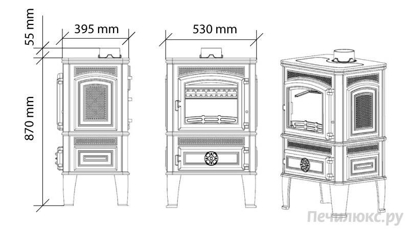 Печи ferlux из чугуна: обзор ферлюкс лава и других моделей