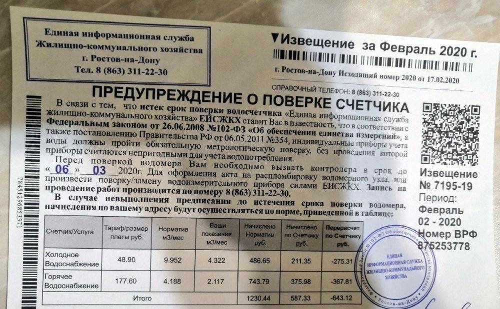 Счетчики на воду: срок гарантии и эксплуатации, поверка приборов.