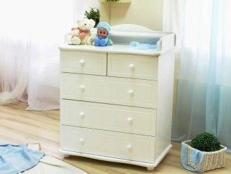 Комоды с пеленальным столиком (75 фото): размер пеленального стола для новорожденных с детской кроватью
