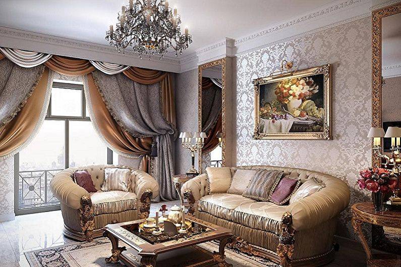 Дизайн квартиры 35, 64 кв в стиле современная классика – фото