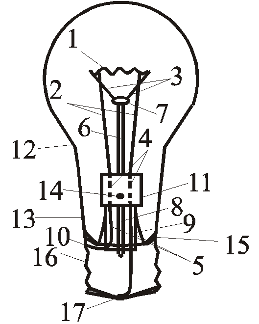 Чертеж лампы накаливания