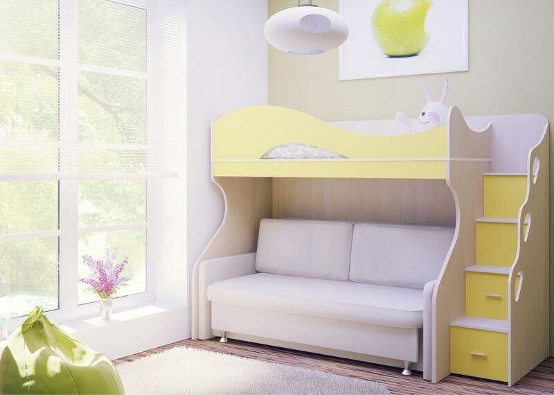 Кровать-чердак с диваном внизу для родителей и детей: как выбрать