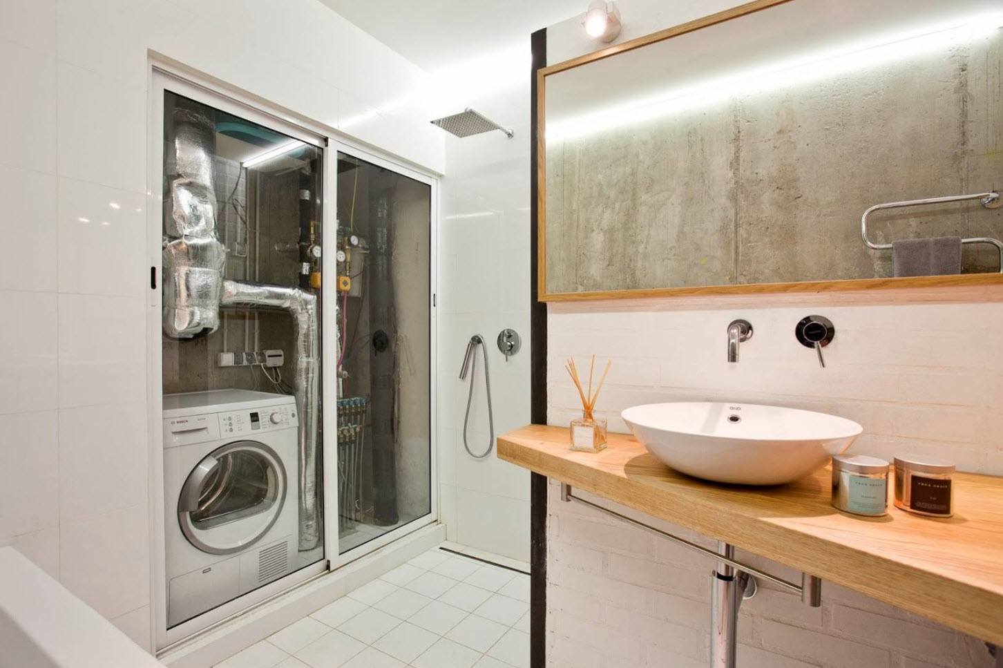 Стиральная машина в ванной: особенности установки, подбор места и основные варианты размещения (100 фото)