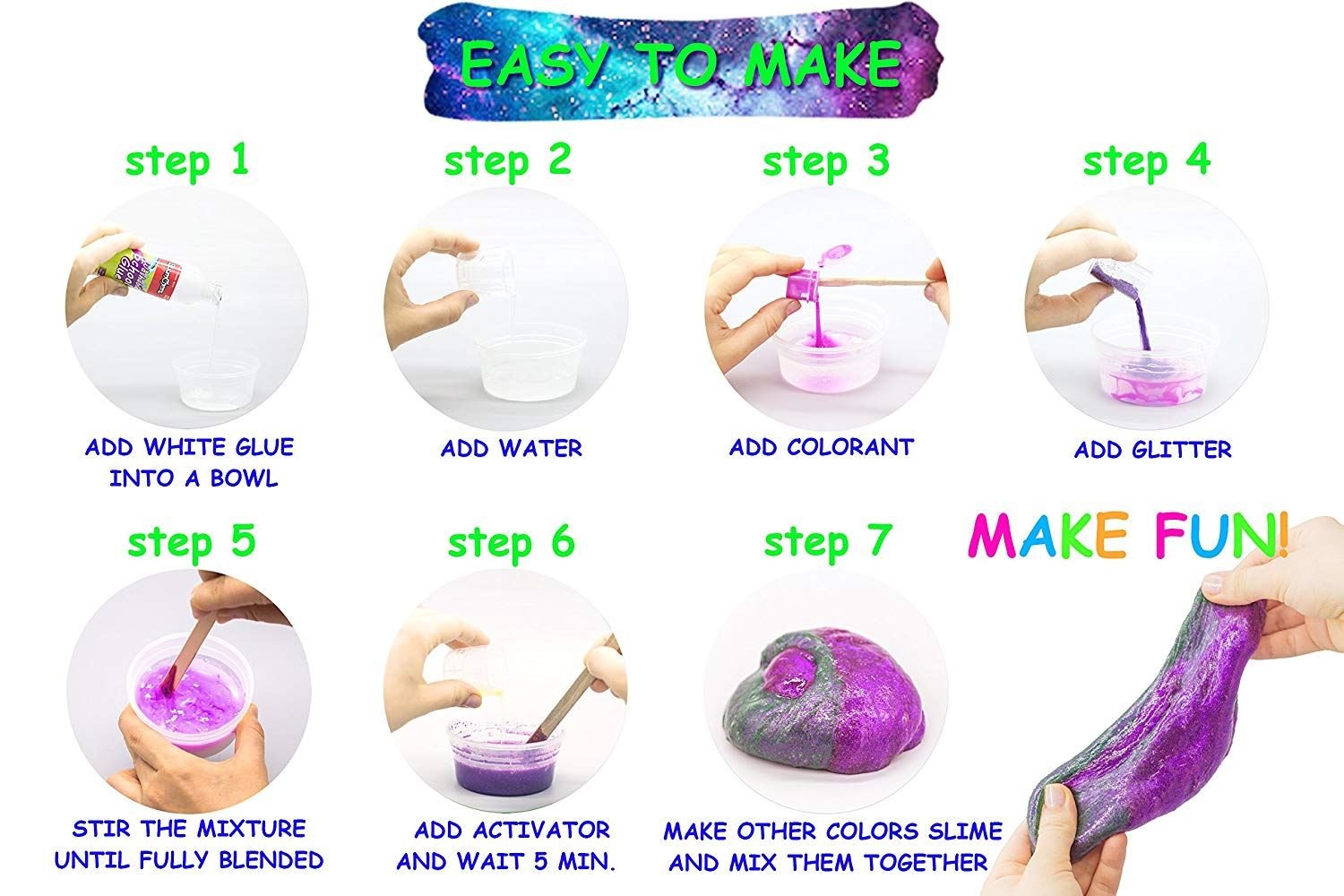 Слайм рецепт. Как сделать СЛАЙМ инструкция. Make your own Slime инструкция на русском.