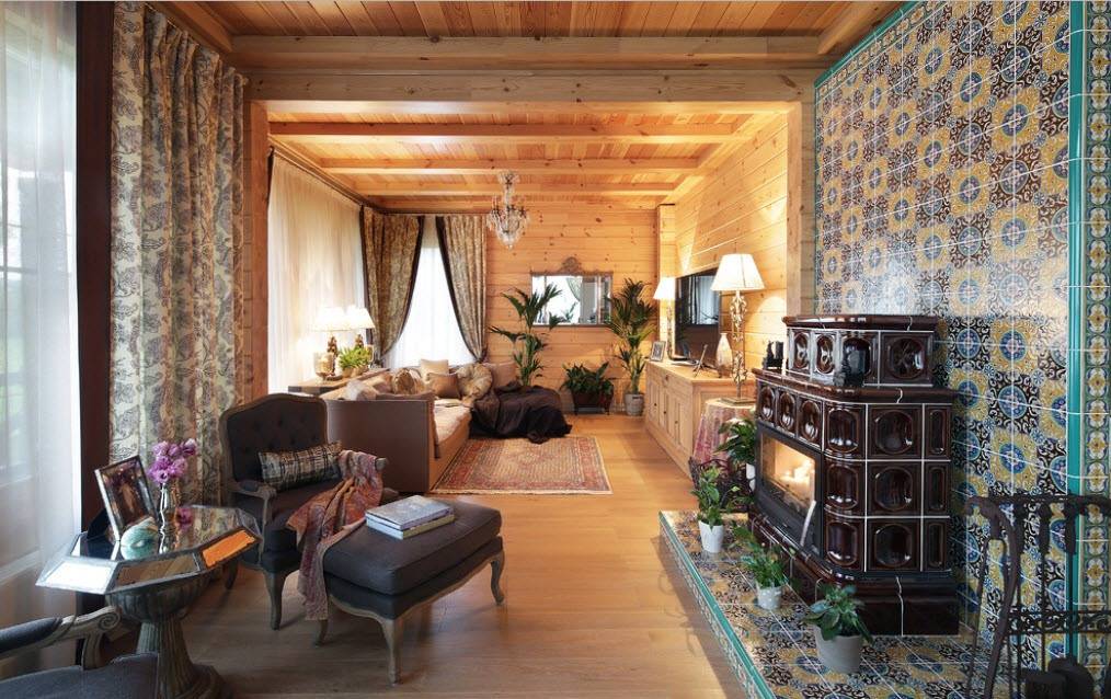 Отделка потолка в деревянном доме - возможные варианты