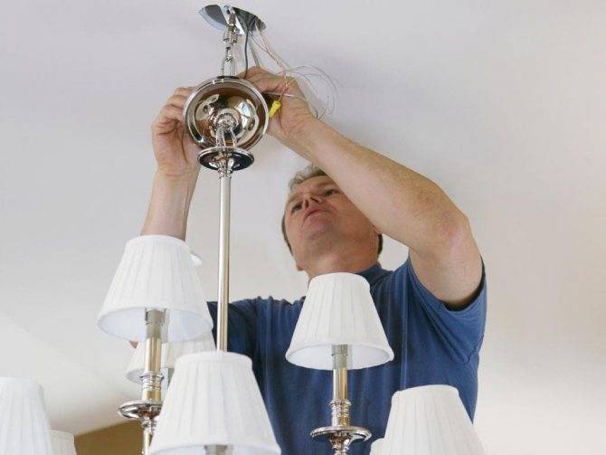 Как повесить люстру на натяжной потолок своими руками: особенности крепления светильника, порядок установки