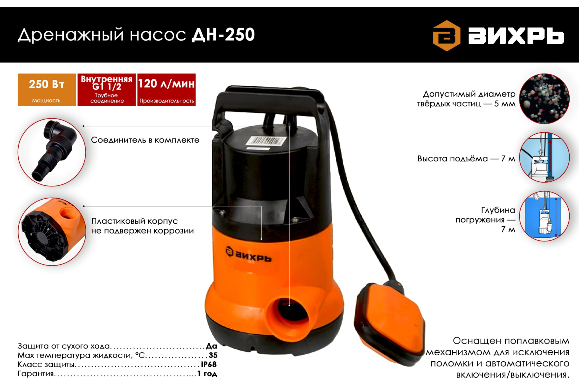 Дренажный насос для грязной воды.unilift, джилекс, drain tmw, вихрь