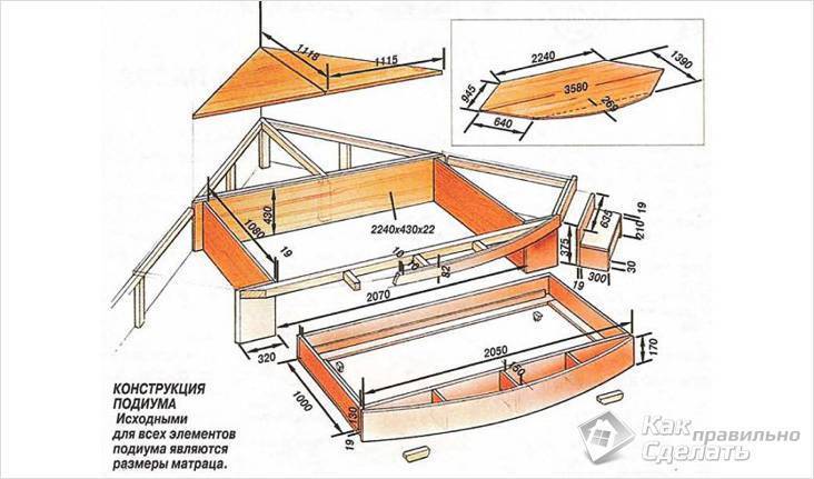 Кровать-подиум: нестандартные решения для комфортного сна (+71 фото)