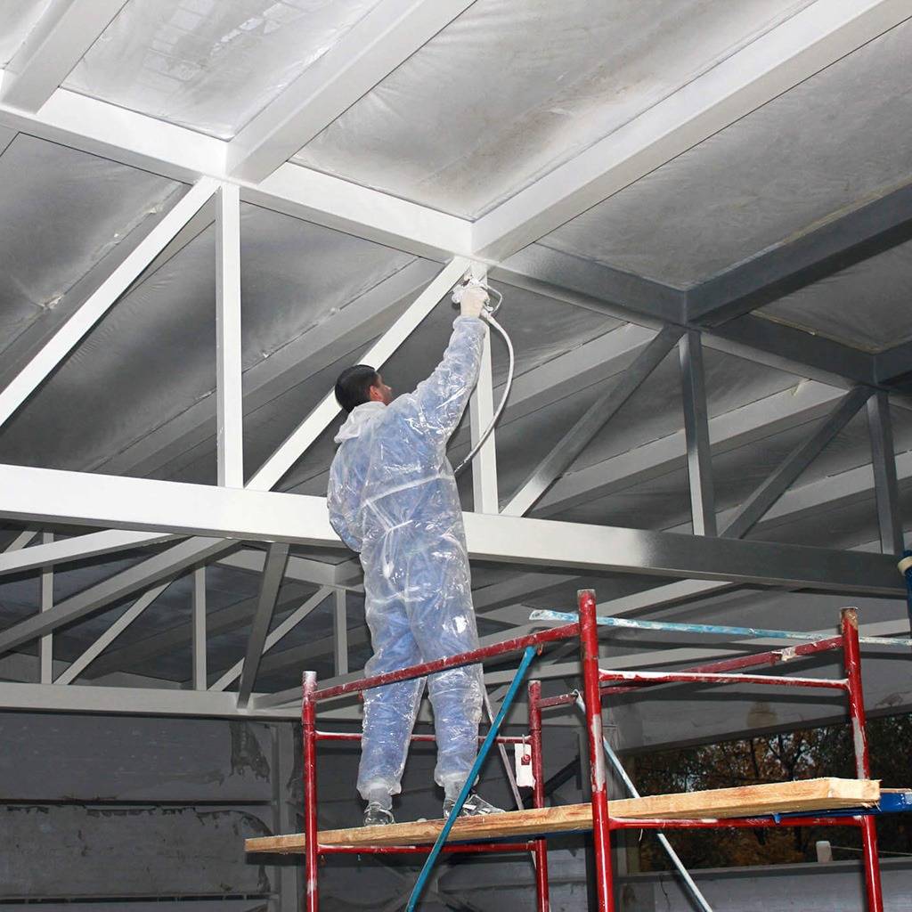 Нанесение огнезащиты на металлические конструкции, этапы расчета, приема и контроля работ