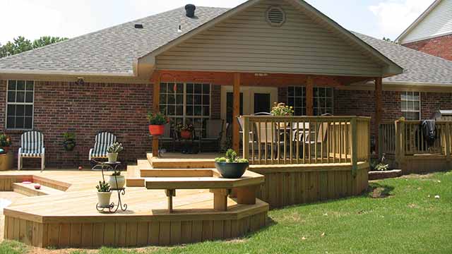 Терраса: 40 проектов пристройки к дому, 100 фото красивого дизайна и планировки