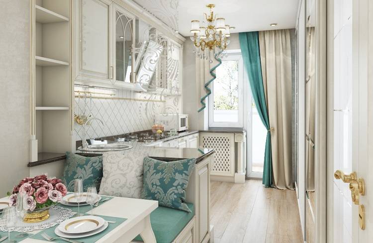 Зеленые обои на кухне (41 фото): дизайн зелено-белых оттенков для стен и штор к кухонному гарнитуру