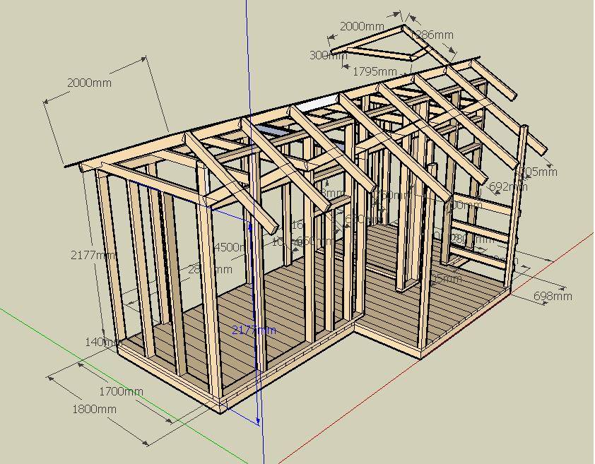 Как построить сарай 2х4 на даче?