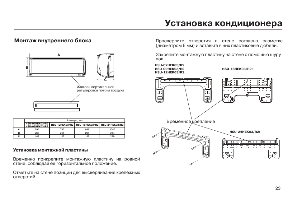 Установка кондиционера своими руками