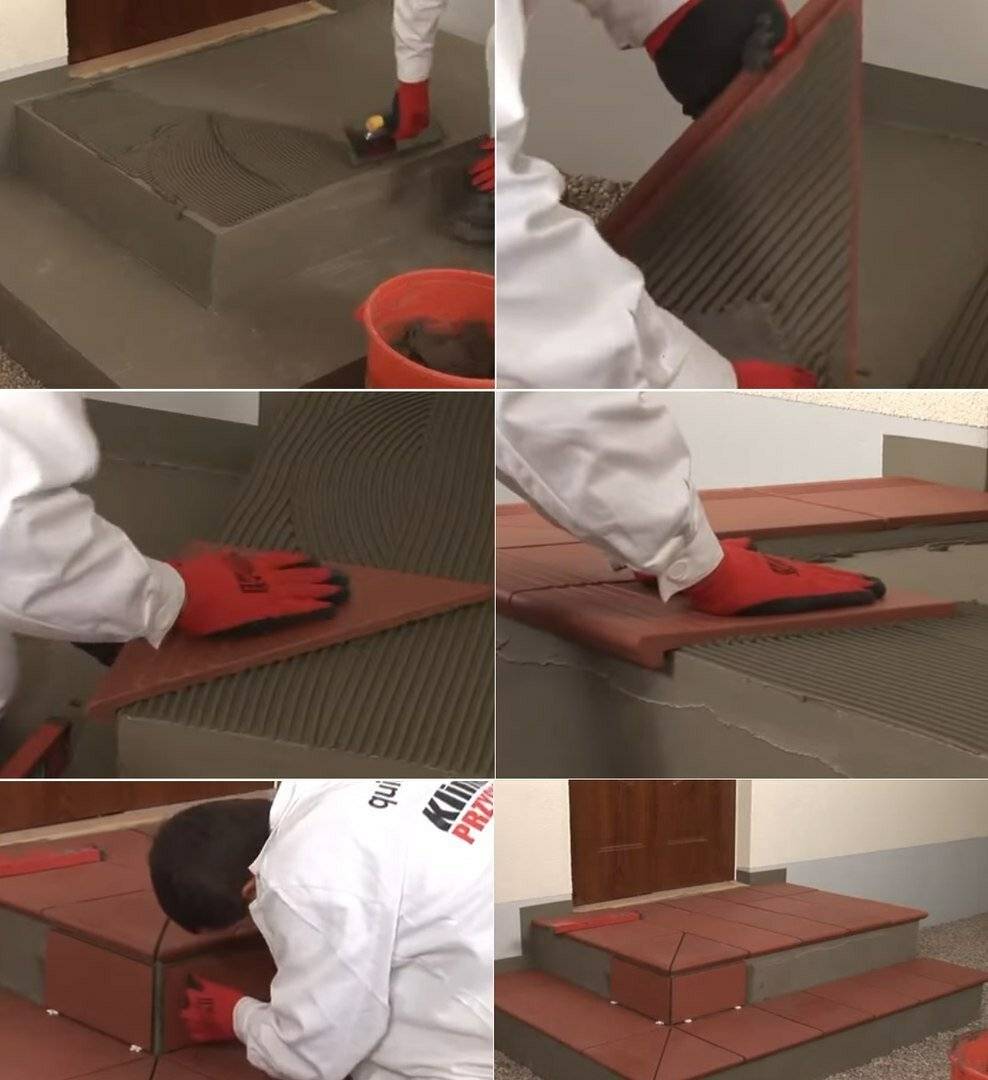 Укладка плитки на ступени: технология пошагово, виды материала и условия