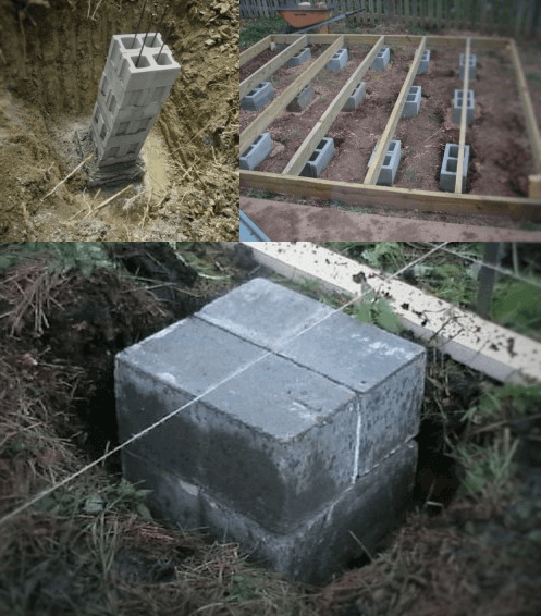 Столбчатый фундамент из блоков 20*20*40 +Инструкция по изготовлению и Фото