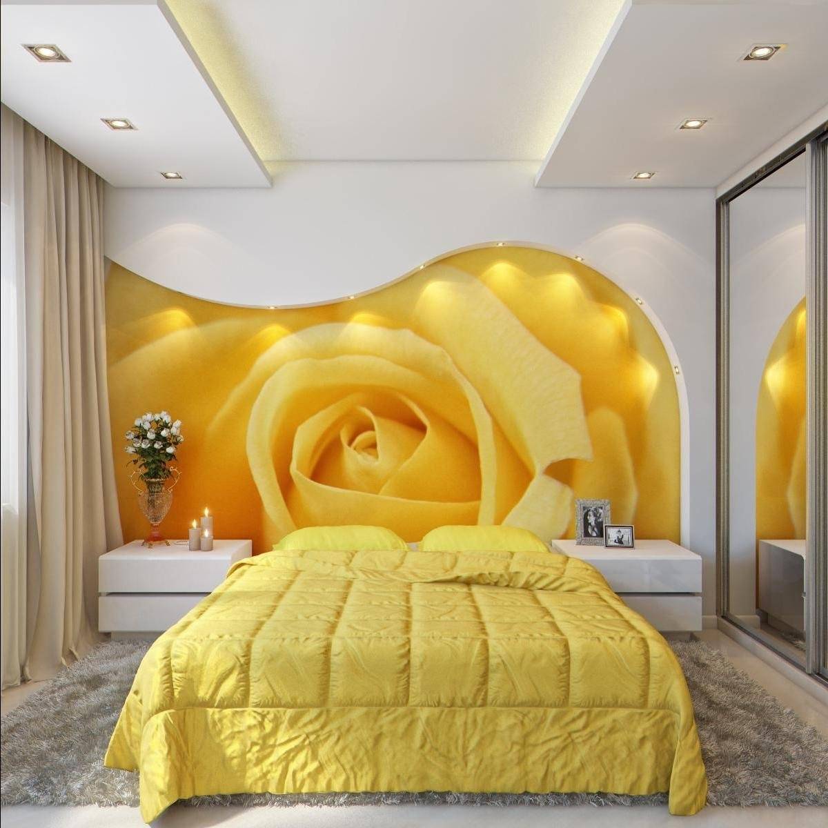 Розовые обои в интерьере спальни, гостиной, кухни - фото