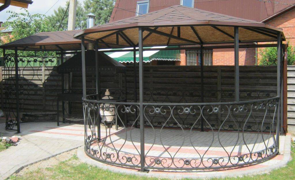 Беседки из металла (64 фото): металлические постройки - просто и красиво, железные конструкции из профиля, плюсы и минусы металлопрофиля