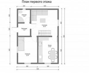 Дом 6 на 8 — современные проекты, обзор актуального дизайна и варианты планировки маленьких домов и коттеджей (110 фото)