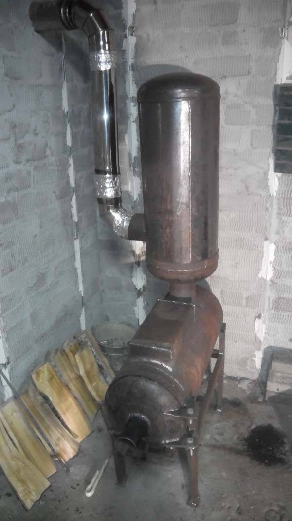 Буржуйка из газового баллона: вертикальная, горизонтальная, чертежи, усовершенствования, фото, видео